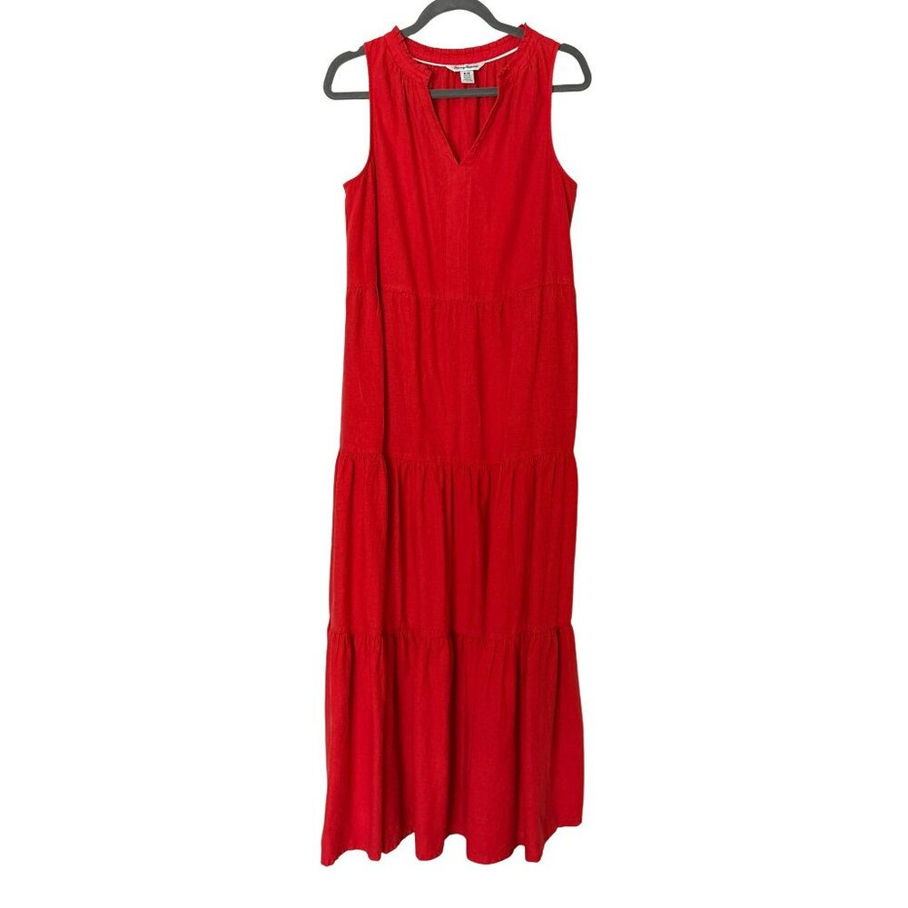 Tommy Bahama Vibrant Red Sleeveless Tiered Maxi Dress